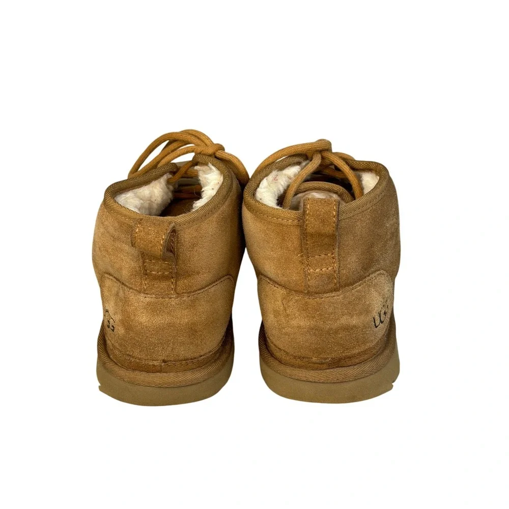 UGG Neumel Chestnut Suede Lace Up Boots Womens Size 9 1094269